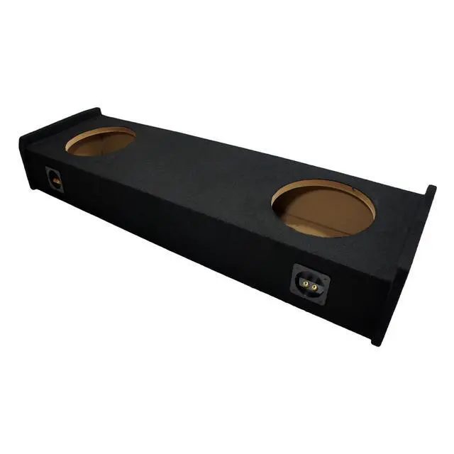Alt view image 3 of 4 - Dual 12" Subwoofer Box Fits 1997-1999 Ford F150 Extended Cab Sealed ASC | Air-tight 12 inch MDF enclosure, durable charcoal carpet, contour-cut rear wall hug, heavy-duty terminals, fast wiring hookup