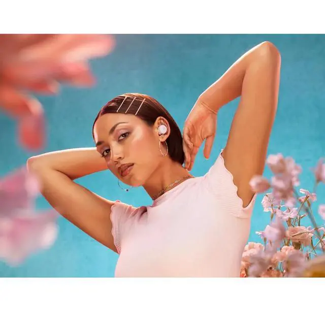 Alt view image 4 of 7 - New QuietComfort Wireless Noise Cancelling Earbuds, Lifestyle Bluetooth Earbuds with Active Noise Cancellation, Up to 8.5 Hours of Battery Life with Green Extreme Portable Charger (Petal Pink)