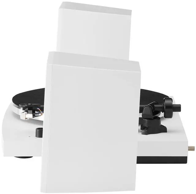 Alt view image 6 of 6 - T150B-WH Bluetooth Turntable System, White | 2-Speed Turntable, Variable Weighted Tone Arm, Stereo Speakers