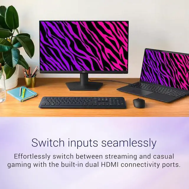 Alt view image 6 of 7 - 24" FHD 144Hz Monitor, Height Adjustable, IPS LCD Monitor, 1ms MPRT, FreeSync, Ultra Thin bezels, 1000:1, Anti Glare, Low Blue Light, Flicker Free, VESA 2 x HDMI, Black