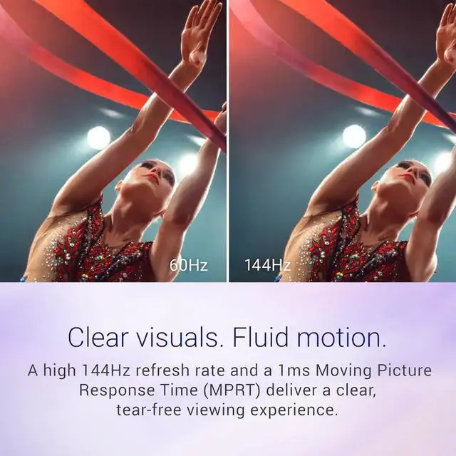 Alt view image 7 of 7 - 24" FHD 144Hz Monitor, Height Adjustable, IPS LCD Monitor, 1ms MPRT, FreeSync, Ultra Thin bezels, 1000:1, Anti Glare, Low Blue Light, Flicker Free, VESA 2 x HDMI, Black