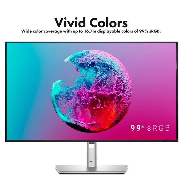 Alt view image 3 of 7 - P2425H 24" FHD 100Hz Monitor + Cleaning Kit Bundle | 16:9 IPS Computer Monitor with Stand Bundle | Full HD 1920 x 1080 LED Display | DisplayPort + USB 3.0 Cable