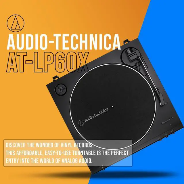 Alt view image 2 of 7 - AT-LP60X-BK Fully Automatic Belt-Drive Stereo Turntable Bundle with Eris 3.5 Monitors and Vinyl Cleaning Kit | Includes Eris 3.5 Monitors and Vinyl Cleaning Kit