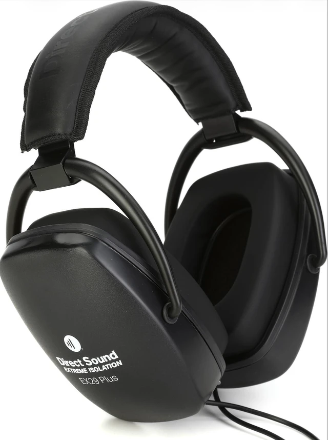 Alt view image 4 of 4 - EX29 Plus Extreme Isolation High Precision Audio Stereo Headphones Midnight Black