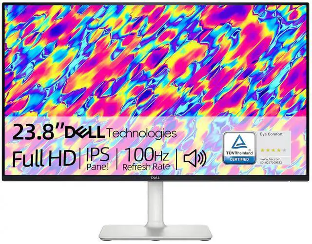 Main image of S24 inch Monitor, LED FHD - 100Hz Refresh Rate, 2x5W Speaker, 15001 Contrast Ratio, AMD FreeSync - VESA, 3H Hardness, Anti-Glare, 2 x HDMI, Ash White