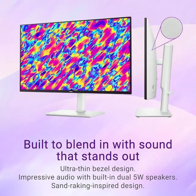 Alt view image 3 of 6 - S24 inch Monitor, LED FHD - 100Hz Refresh Rate, 2x5W Speaker, 15001 Contrast Ratio, AMD FreeSync - VESA, 3H Hardness, Anti-Glare, 2 x HDMI, Ash White