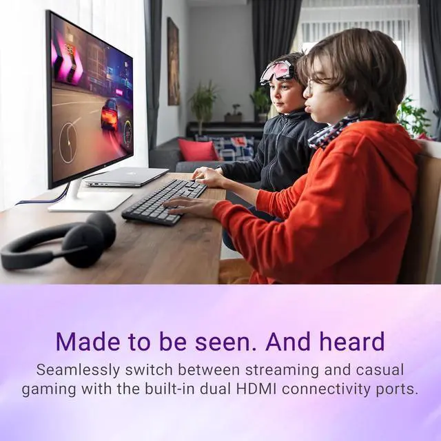 Alt view image 5 of 6 - S24 inch Monitor, LED FHD - 100Hz Refresh Rate, 2x5W Speaker, 15001 Contrast Ratio, AMD FreeSync - VESA, 3H Hardness, Anti-Glare, 2 x HDMI, Ash White