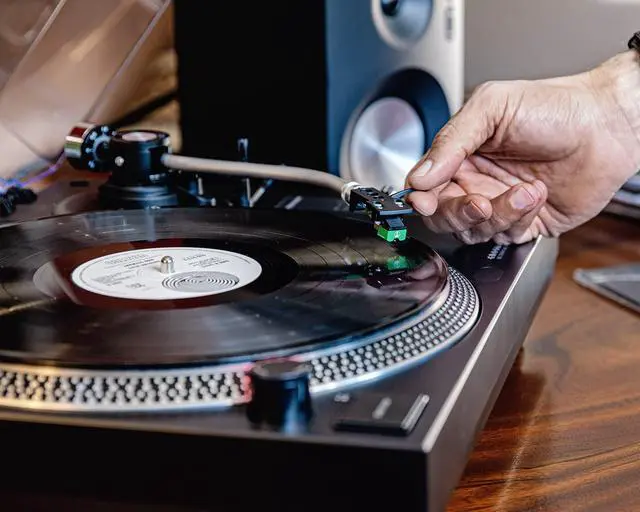 Alt view image 7 of 7 - C100BT-BK Record Player, Black | 2-Speed Turntable, ATN95E Audio-Technica Cartridge, Standard 1/2", Removable Headshell, Aluminum Platter With Strobe