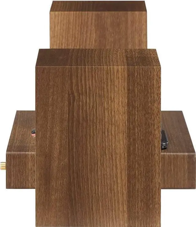 Alt view image 3 of 7 - CR7019A-WA Alto Record Player with Speakers, Walnut | 3-Speed Turntable, Bluetooth In, Matching External Full-Range Stereo Speakers 100W Peak, FM Radio, Aux Input
