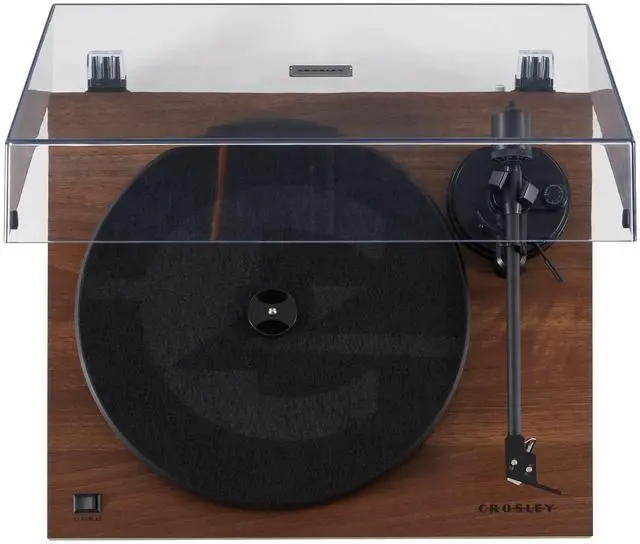 Alt view image 6 of 7 - C6B-WA Record Player, Walnut | 2-Speed Turntable, ATN3600L Audio-Technica Cartridge, Full-Size Steel Platter, Aluminum Tonearm, Adjustable Counterweight