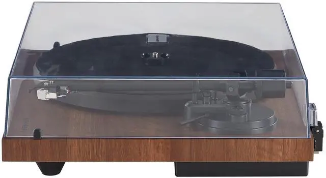 Alt view image 7 of 7 - C6B-WA Record Player, Walnut | 2-Speed Turntable, ATN3600L Audio-Technica Cartridge, Full-Size Steel Platter, Aluminum Tonearm, Adjustable Counterweight