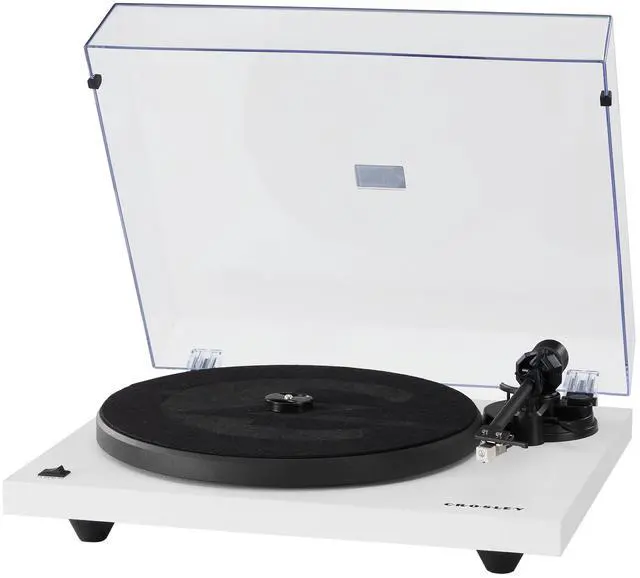 Alt view image 2 of 6 - C6B-WH Record Player, White | 2-Speed Turntable, ATN3600L Audio-Technica Cartridge, Full-Size Steel Platter, Aluminum Tonearm, Adjustable Counterweight