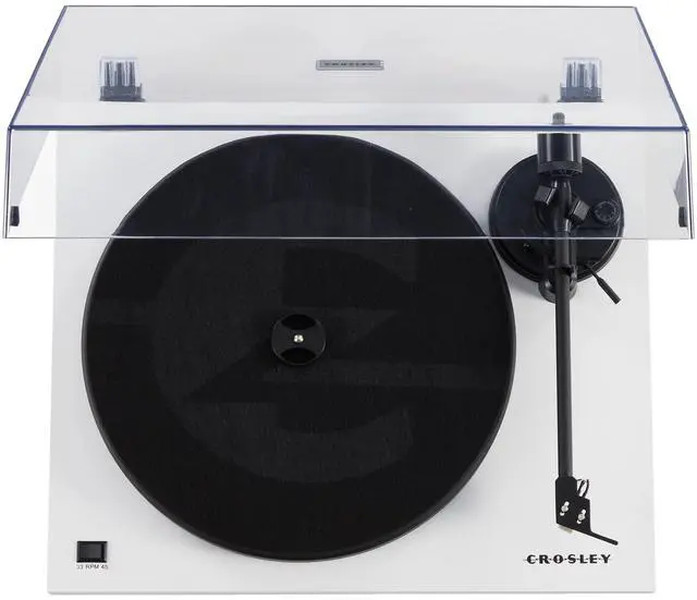Alt view image 5 of 6 - C6B-WH Record Player, White | 2-Speed Turntable, ATN3600L Audio-Technica Cartridge, Full-Size Steel Platter, Aluminum Tonearm, Adjustable Counterweight