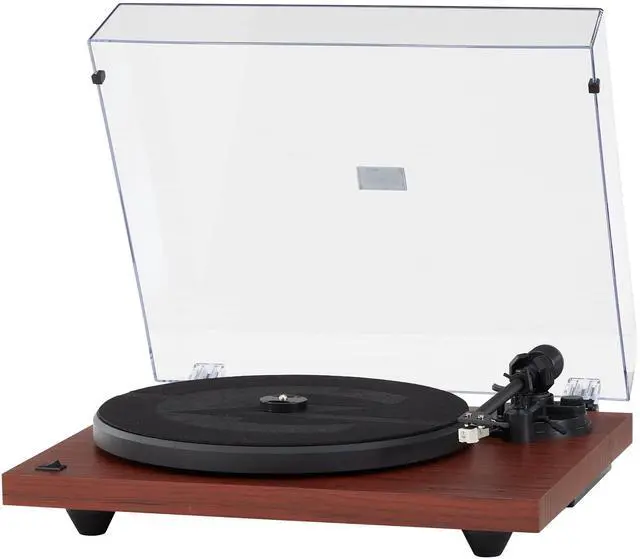 Alt view image 3 of 7 - C6B-MA Belt-Drive Bluetooth Turntable Record Player with Adjustable Tone Arm, Mahogany