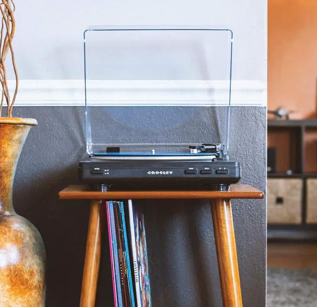 Alt view image 2 of 6 - T400D-BK Fully Automatic Bluetooth 2-Speed Turntable Record Player with Built-in Preamp, Black