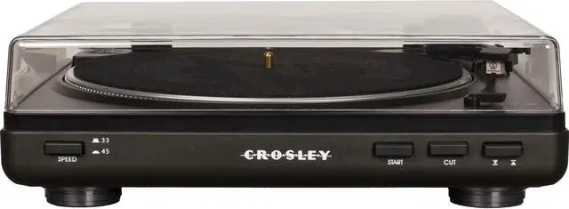 Alt view image 5 of 6 - T400D-BK Fully Automatic Bluetooth 2-Speed Turntable Record Player with Built-in Preamp, Black