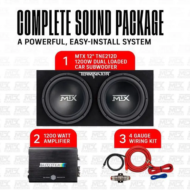 Alt view image 6 of 6 - Terminator Dual 12" Subwoofer Box, Mono Amp, & 4 Gauge Wiring Kit | Car Audio System Bundle w/ 1200W Peak Sealed Enclosure Speaker, Thermal Tech, & Aviation-Grade Carpet
