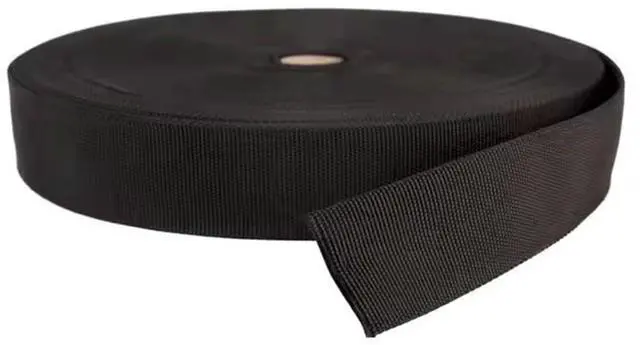 Main image of 1.25 Inch 165 Feet Tuff Weave Nylon Protective Hose Sleeve, Industrial Heavy Duty Protective Sleeving, Guard, Sheath, Cover for Hydraulic Hose Pipes, Wires, Cables, and Cords Black