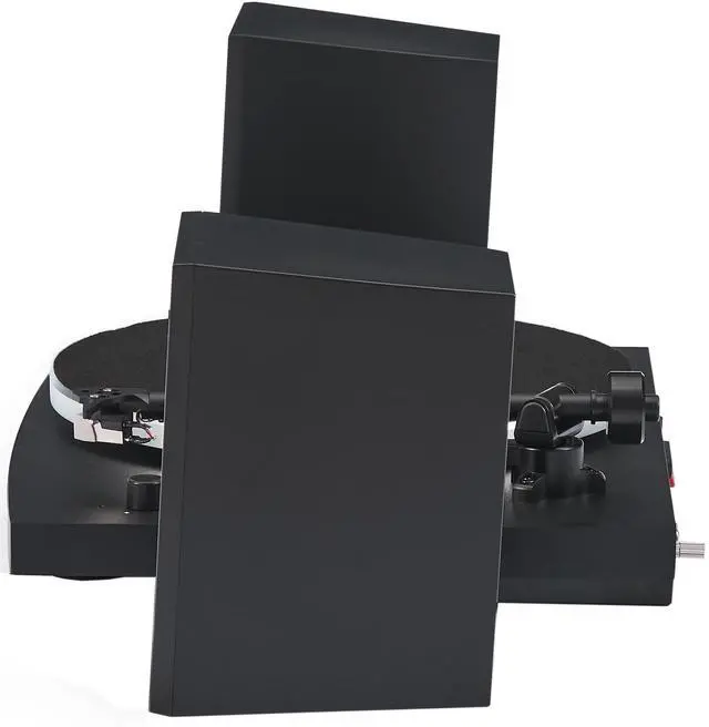 Alt view image 6 of 7 - T150C-BK Bluetooth Record Player System, Black | 2-Speed Turntable, Variable Weighted Tone Arm, Stereo Speakers