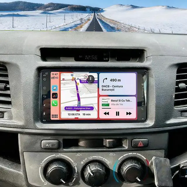 Main image of 7 Inch Car Radio Upgrade for Toyota Hilux 2005-2014, Android 14 HD Touch Screen Double Din Car Stereo Head Unit with Wireless CarPlay Android Auto GPS Bluetooth WiFi FM RDS SWC BT Backup Camera, 2+32G