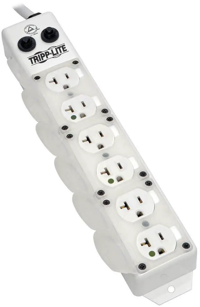 Main image of Safe-IT Hospital-Grade Power Strip, 6 20A HG Outlets, Approved for Patient-Care Vicinity, UL 1363A Compliant, 7 Ft / 2.1M Cord, NEMA 5-20P-HG Plug, Life (PS607HG20AOEM)