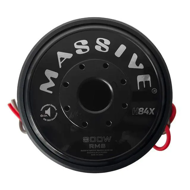 Alt view image 4 of 5 - H84X | 8" 800 Watts RMS - 1600w MAX Dual 4 Ohm 2.5" V.C. Cast Basket Subwoofer Hippo Series