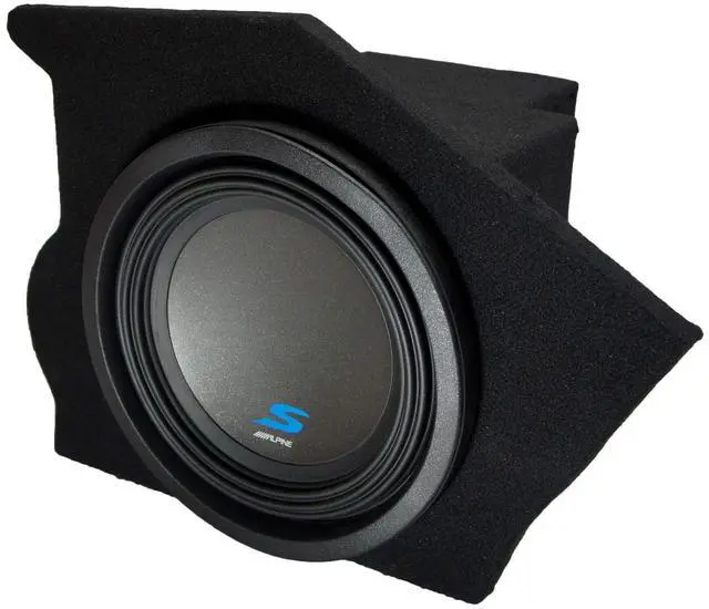 Main image of Alpine S-W10D4 Type S 10" Sub Box Fits 93-02 Pontiac Firebird Driver Side | Trans Am compatible, custom trunk subwoofer enclosure design, quality bass upgrade, easy install, 10 inch size