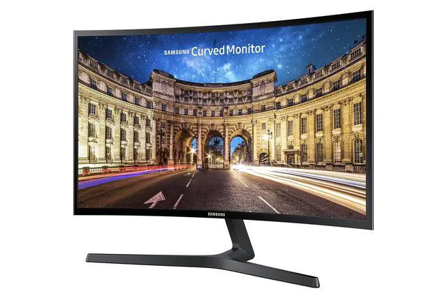 Alt view image 2 of 6 - 27" CF39 Series FHD 1080p Curved Computer Monitor, Ultra Slim Design, AMD FreeSync, 4ms response, HDMI, DisplayPort, VESA Compatible, Wide Viewing Angle, LC27F398FWNXZA, Black
