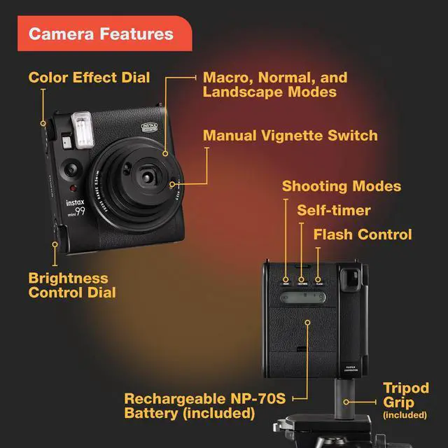 Alt view image 5 of 7 - Instax Mini 99 Instant Film Camera | Stop at 3.0m to infinity (Landscape) for distances
