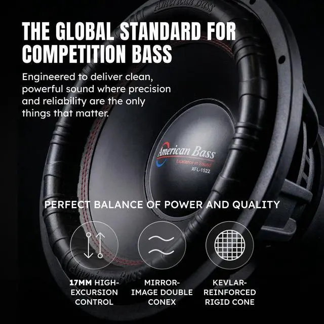 Alt view image 2 of 2 - XFL 15" 4 Ohm 3000 Max Watts Car Subwoofer (15, in)