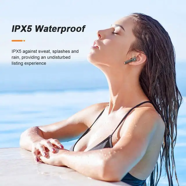 Alt view image 5 of 7 - True Wireless Earbuds Bluetooth 5.0 Headphones, Sports in-Ear Stereo Mini Headset w/Mic Extra Bass IPX5 Waterproof Low Latency Instant Pairing (Auto-Pair) 40H Playtime with Battery Charging Case