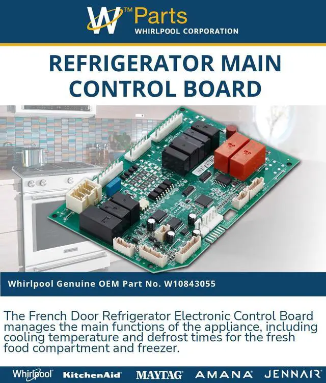 Alt view image 4 of 5 - W10843055 Main Control Board