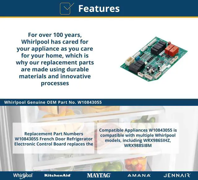 Alt view image 5 of 5 - W10843055 Main Control Board