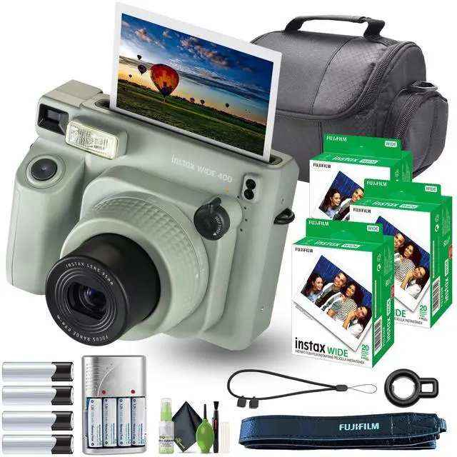 Main image of INSTAX Wide 400 Instant Camera 60-Sheet Bundle | For Parties, Events & Instant Photos | Includes Battery Charger, Camera Bag, Cleaning Kit