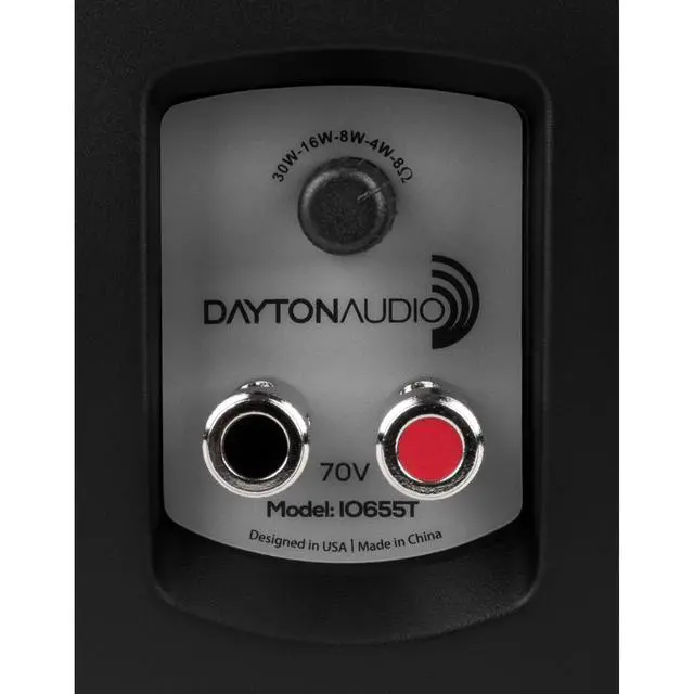 Alt view image 3 of 4 - IO655BT 6-1/2" 2-Way 70V Indoor/Outdoor Speaker Pair Black