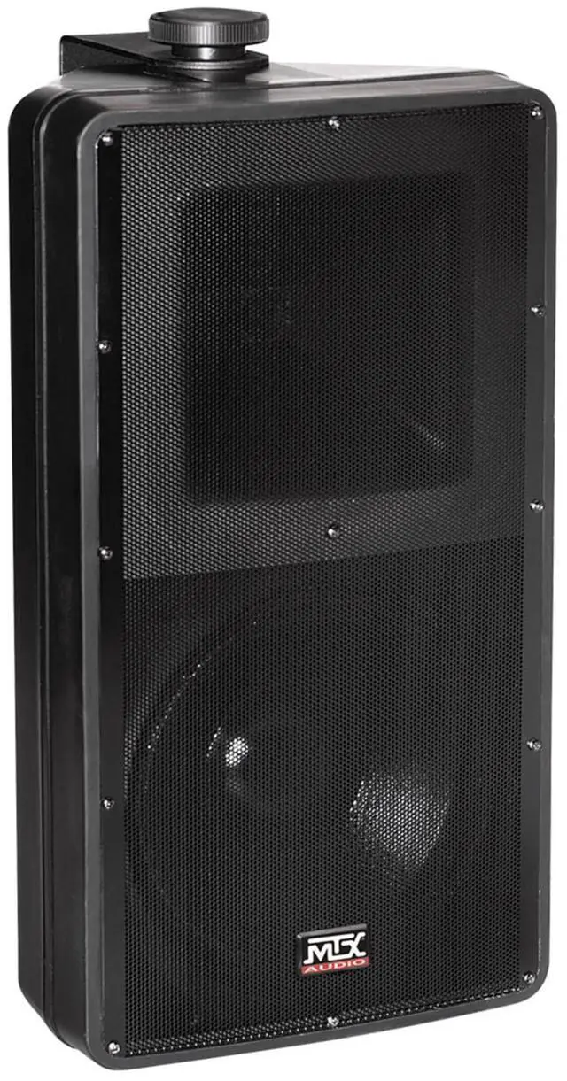 Main image of Audio AW82-B 8 Inch 2-Way All-Weather Outdoor Speaker, 150W RMS Wired Wall Mount Patio and Backyard Audio System, Black