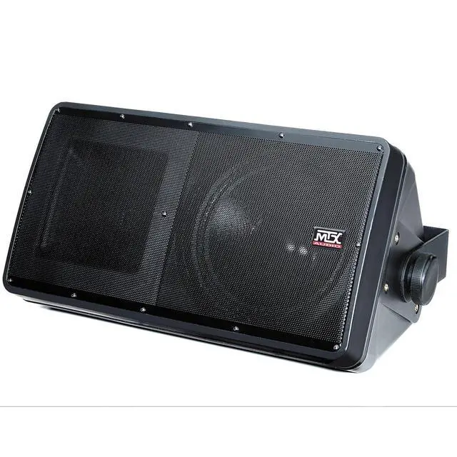 Alt view image 2 of 5 - Audio AW82-B 8 Inch 2-Way All-Weather Outdoor Speaker, 150W RMS Wired Wall Mount Patio and Backyard Audio System, Black