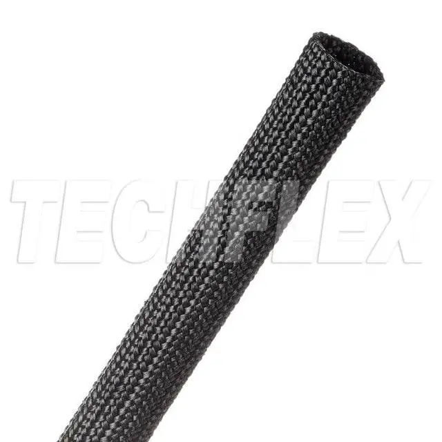 Alt view image 2 of 7 - Techflex Dura Braid Extreme Abrasion Resistance Braided Sleeving - 1/2" - 100 Feet - Black