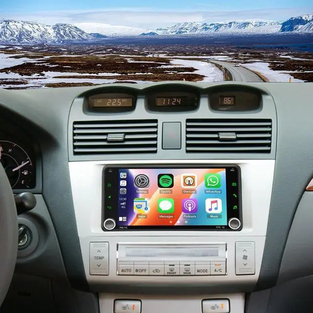 Main image of 4+64G Android 14 Car Stereo Radio for Toyota Solara 2004-2008, 7'' Touch Screen Radio with Carplay Android Auto GPS SWC Bluetooth WiFi FM RDS DSP Mirror Link Split Screen MIC Backup Camera