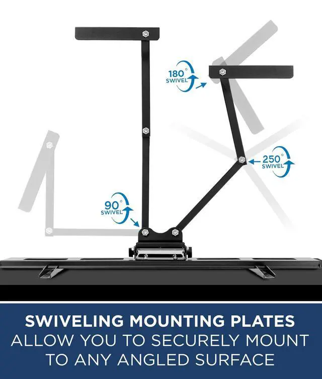 Alt view image 5 of 7 - Corner TV Mount, 37-63", 132 lbs, Black | Premium swivel full motion caddy corner wall bracket for flat panel screens, VESA up to 800x400