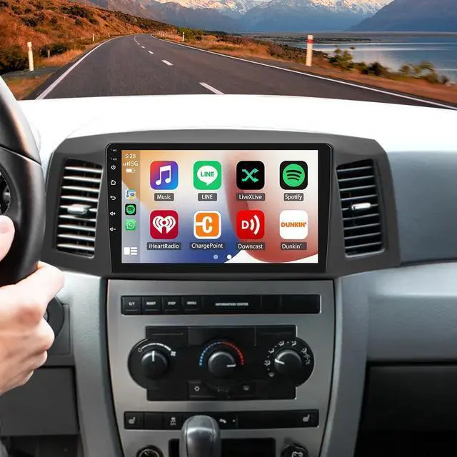 Main image of Android Radio for Jeep Grand Cherokee 2004-2007 with Wireless Carplay/Android Auto, Car Radio Stereo 10 Inch Touch Screen for Corolla with GPS Navigation/Bluetooth/Backup Camera 2+32G