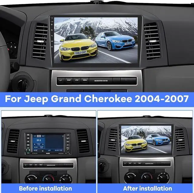 Alt view image 7 of 7 - Android Radio for Jeep Grand Cherokee 2004-2007 with Wireless Carplay/Android Auto, Car Radio Stereo 10 Inch Touch Screen for Corolla with GPS Navigation/Bluetooth/Backup Camera 2+32G