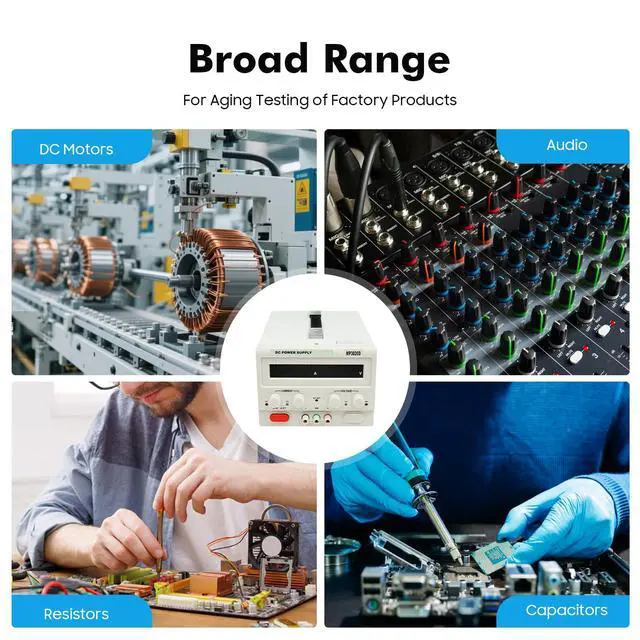Alt view image 7 of 7 - MP3020D DC Power Supply DC 0-32V DC 0-20A Continuously Variable, Constant Voltageand Constant Current Automatic Conversion, DC Power Supply with 4 Safety Protections (OVP, OCP, OTP and OPP)