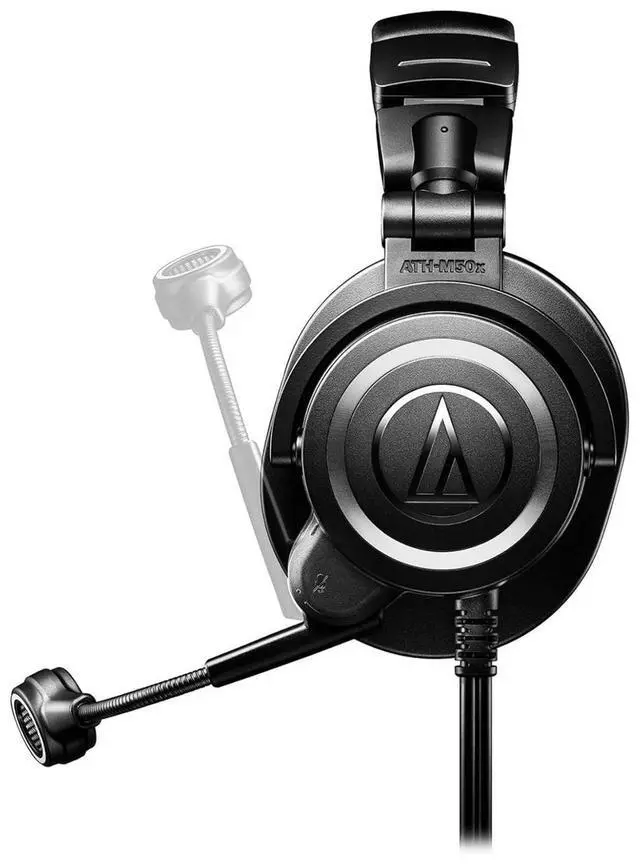 Alt view image 6 of 7 - ATH-M50XSTS StreamSet Streaming Headset - Black Bundle with Case, Stand, XLR Cable, and Austin Bazaar Polishing Cloth