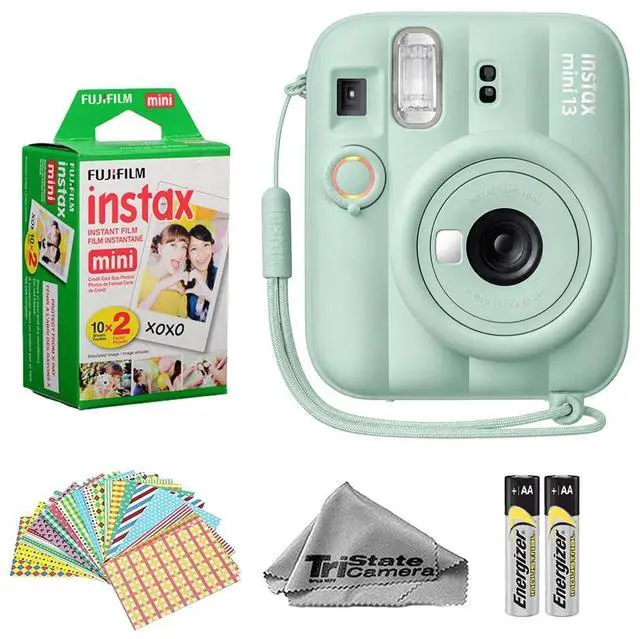 Main image of Instax Mini 13 Lagoon Green Instant Camera with 20-Sheet Film | Includes Instax Mini 13 Lagoon Green Camera, 20-Sheet Mini Film & 20 Sticker Frames for creative instant photos