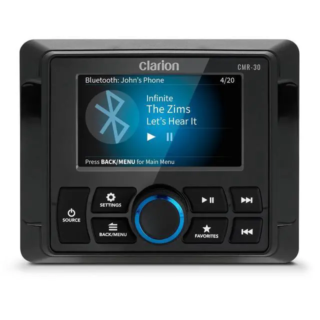 Alt view image 2 of 3 - CMR-30 Wired Marine Remote with 3" Full-Color LCD Display, IP67, Compatible with CMM-20, CMM-30 & CMM-30BB