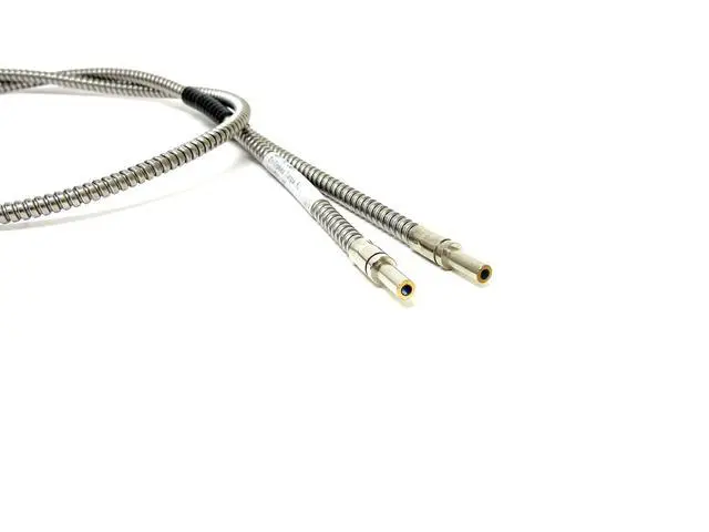 Alt view image 2 of 7 - BF-A-36T 0.125 INCH Diameter, 36 INCH Cable Length, BIFURCATED, Fiber Optic, Glass Fiber, Light Guide, Stainless Steel, Threaded 1.50 Brass Head