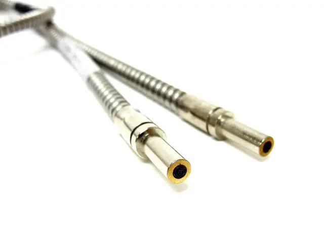 Alt view image 3 of 7 - BF-A-36T 0.125 INCH Diameter, 36 INCH Cable Length, BIFURCATED, Fiber Optic, Glass Fiber, Light Guide, Stainless Steel, Threaded 1.50 Brass Head