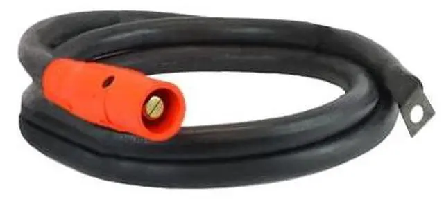 Main image of Type W Male to Lug Pigs Tails, Event Temporary Power Cable, 400 Amps, NEMA 3R Series 16 CAM Type, Length: 10', Boot Color: Orange