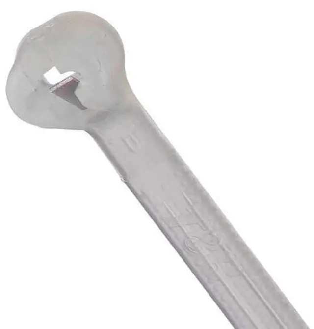 Main image of Cable Tie, 14-1/2 in L, 4 in Max Bundle Dia., Natural, Nylon 6/6, 30 lb Strength, 1000 PK - 1 Each